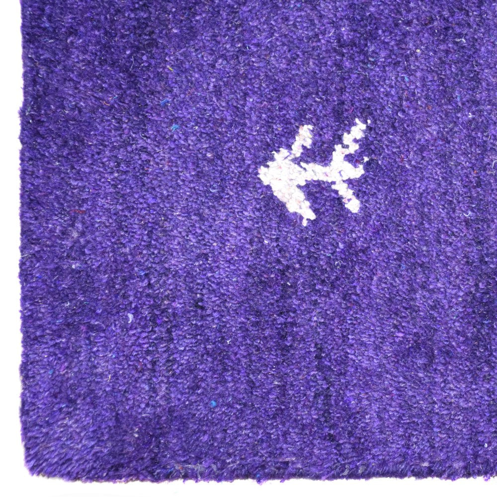 Dale Hand Knotted Silk & Wool Purple Area Rug