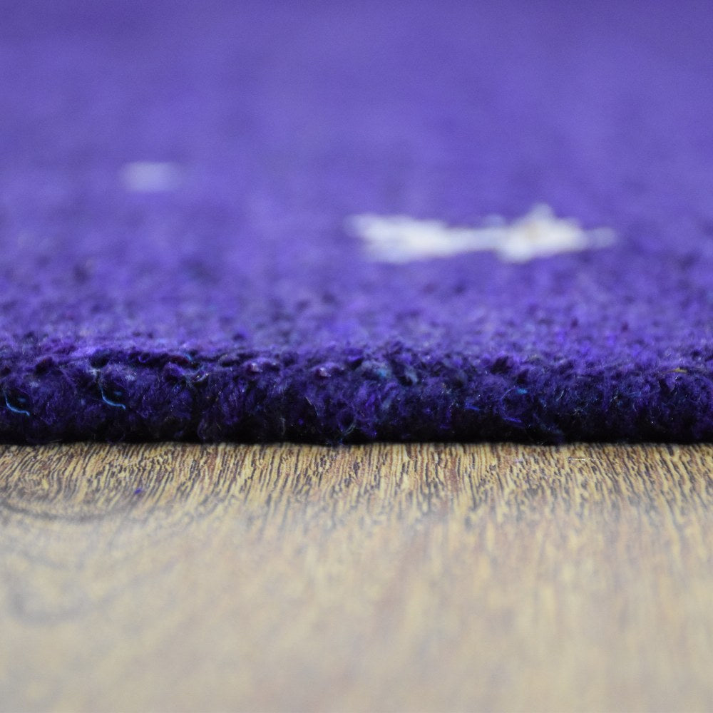 Dale Hand Knotted Silk & Wool Purple Area Rug