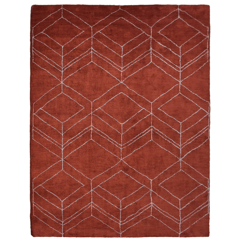 Rocamadour Hand Knotted Loom Silk Mix Area Rug