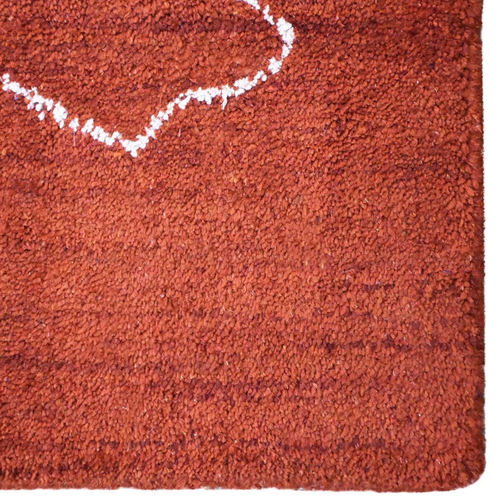 Max Hand Knotted Silk & Wool Red Area Rug