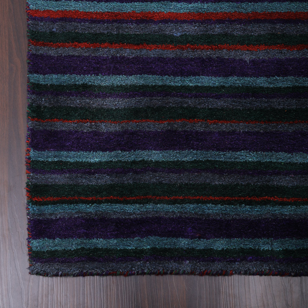 Multicolor Hand Knotted Silk & Wool Rug