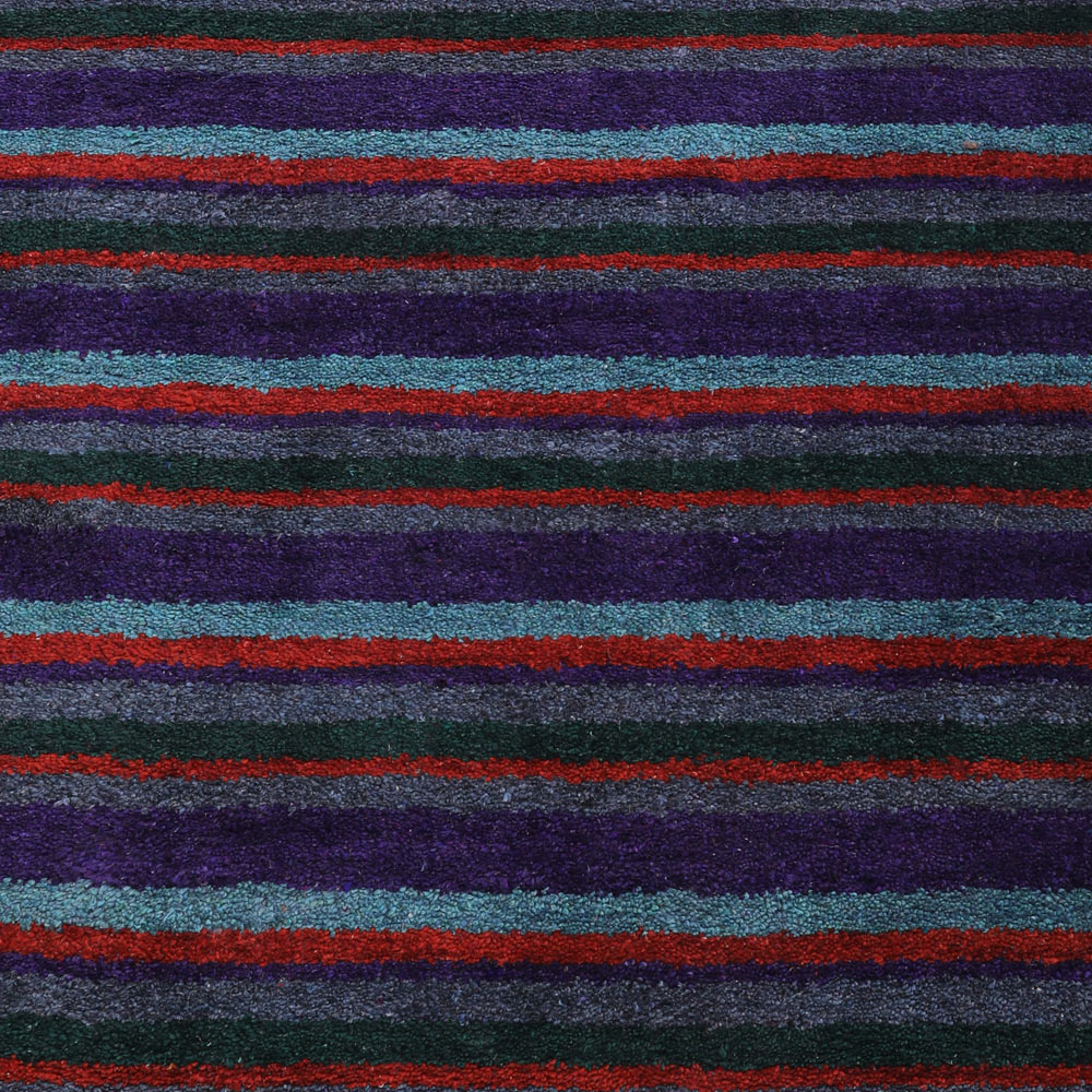 Multicolor Hand Knotted Silk & Wool Rug