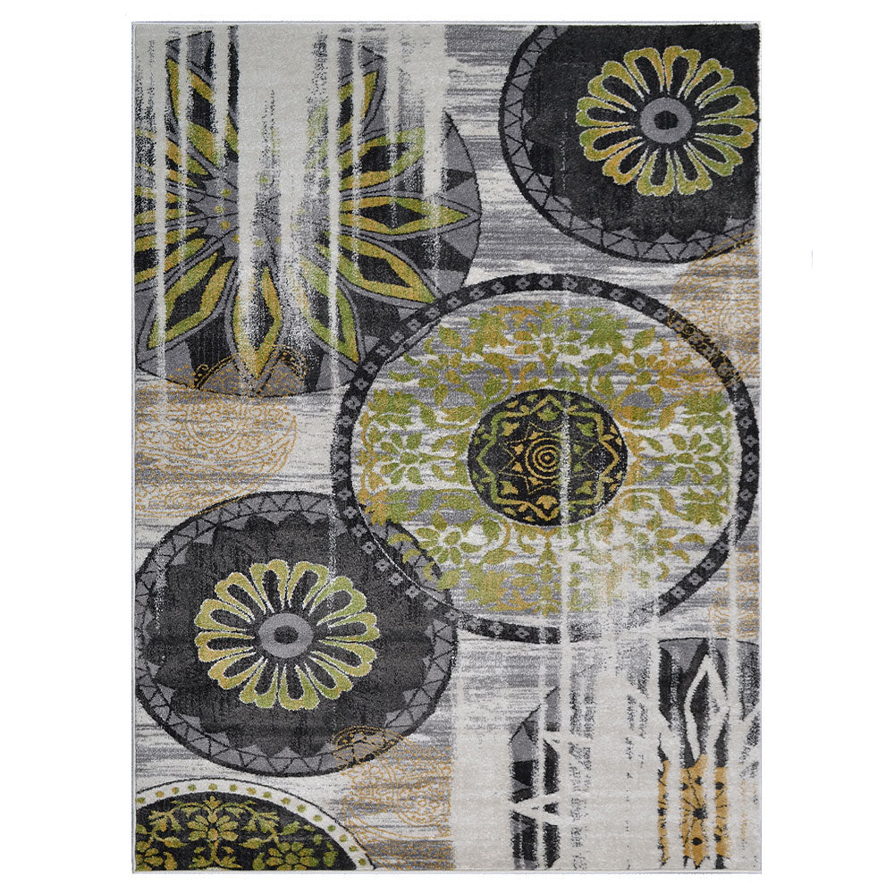 Medallion Burst Machine Woven Polypropylene Rug