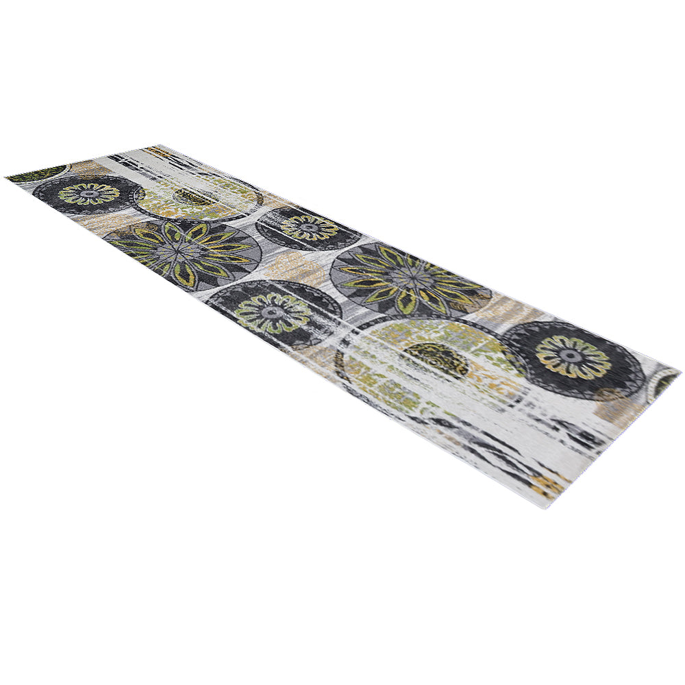 Medallion Burst Machine Woven Polypropylene Rug