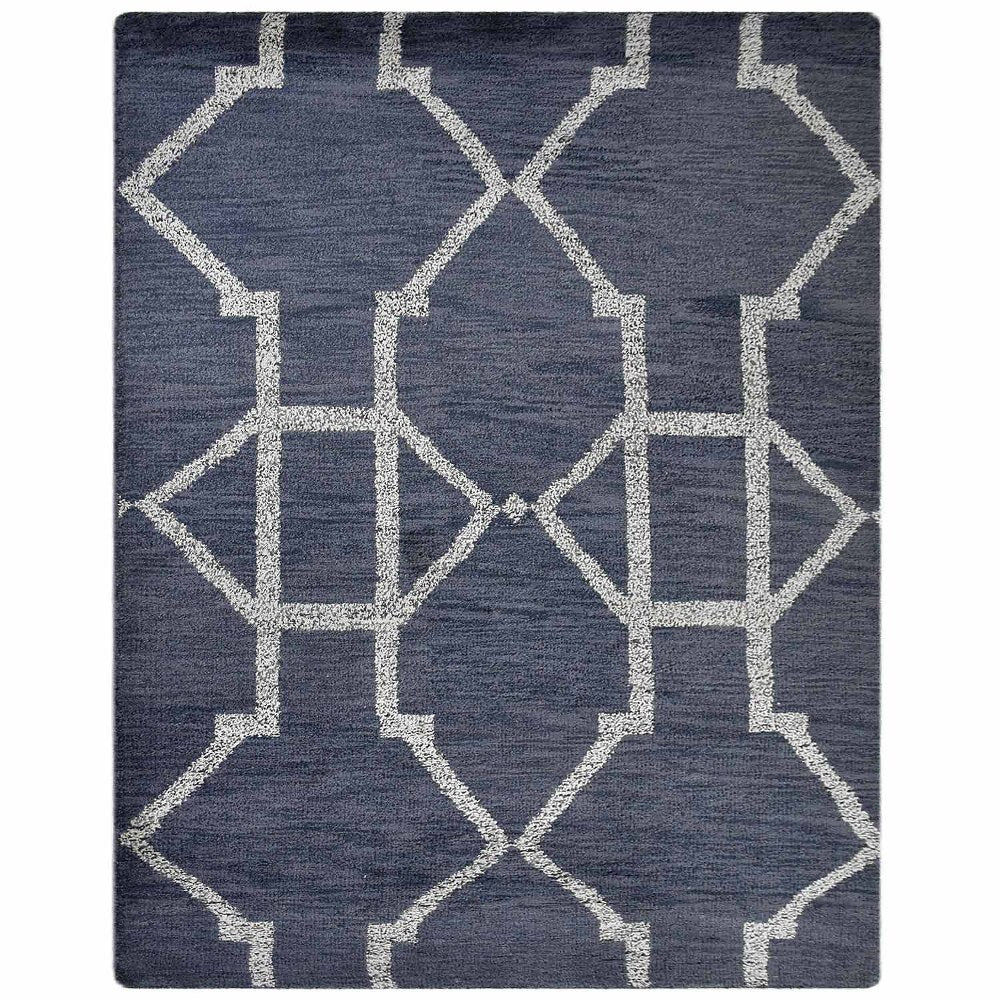 Avanti Hand Knotted Wool Dark Gray Area Rug