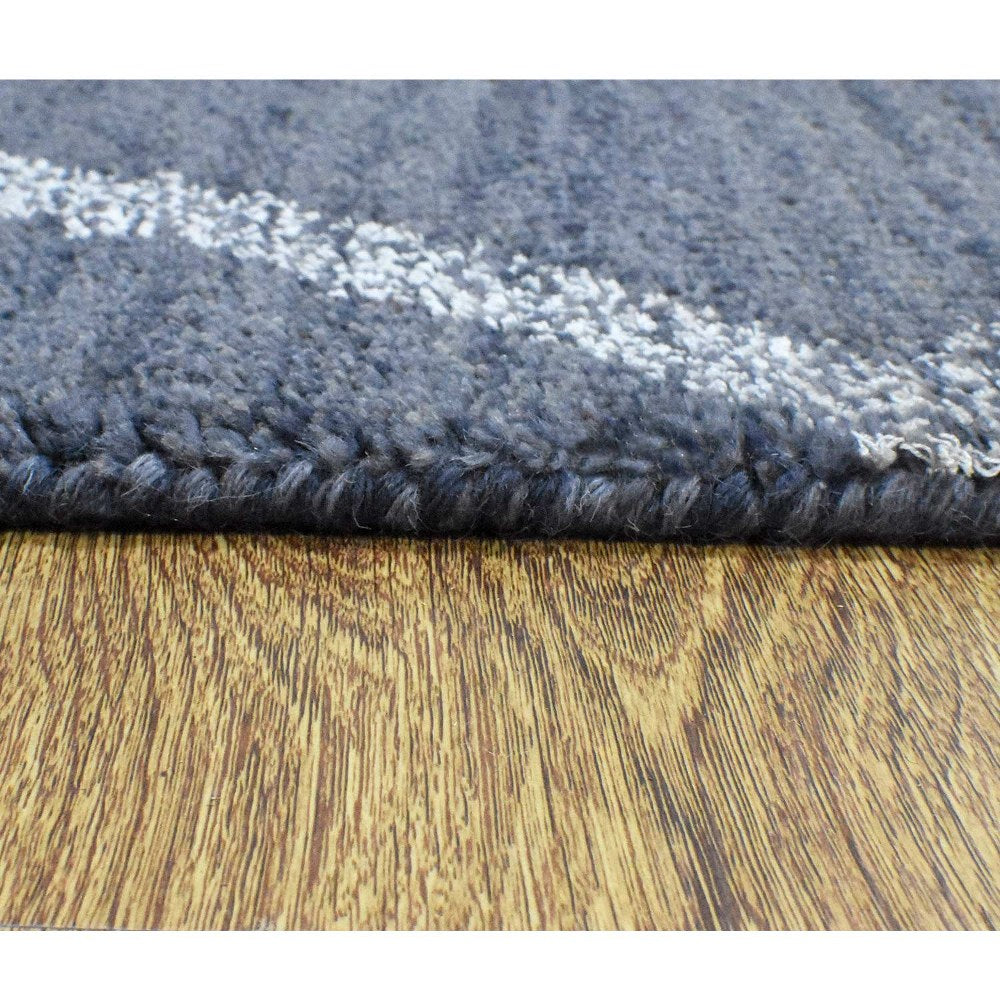 Avanti Hand Knotted Wool Dark Gray Area Rug