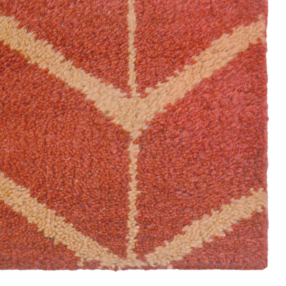 Chevron Hand Knotted Wool Area Rug