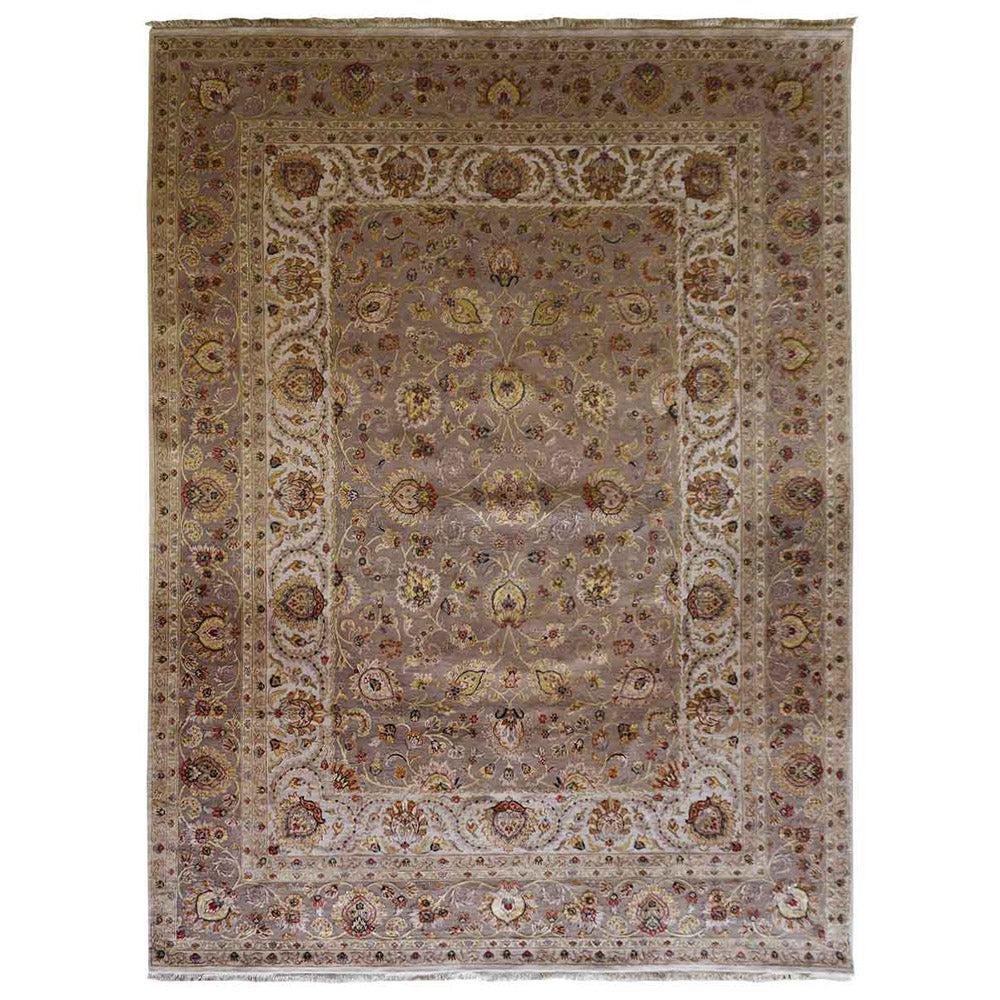 LuangPrabang Hand Knotted Persian Silk And Wool Area Rug