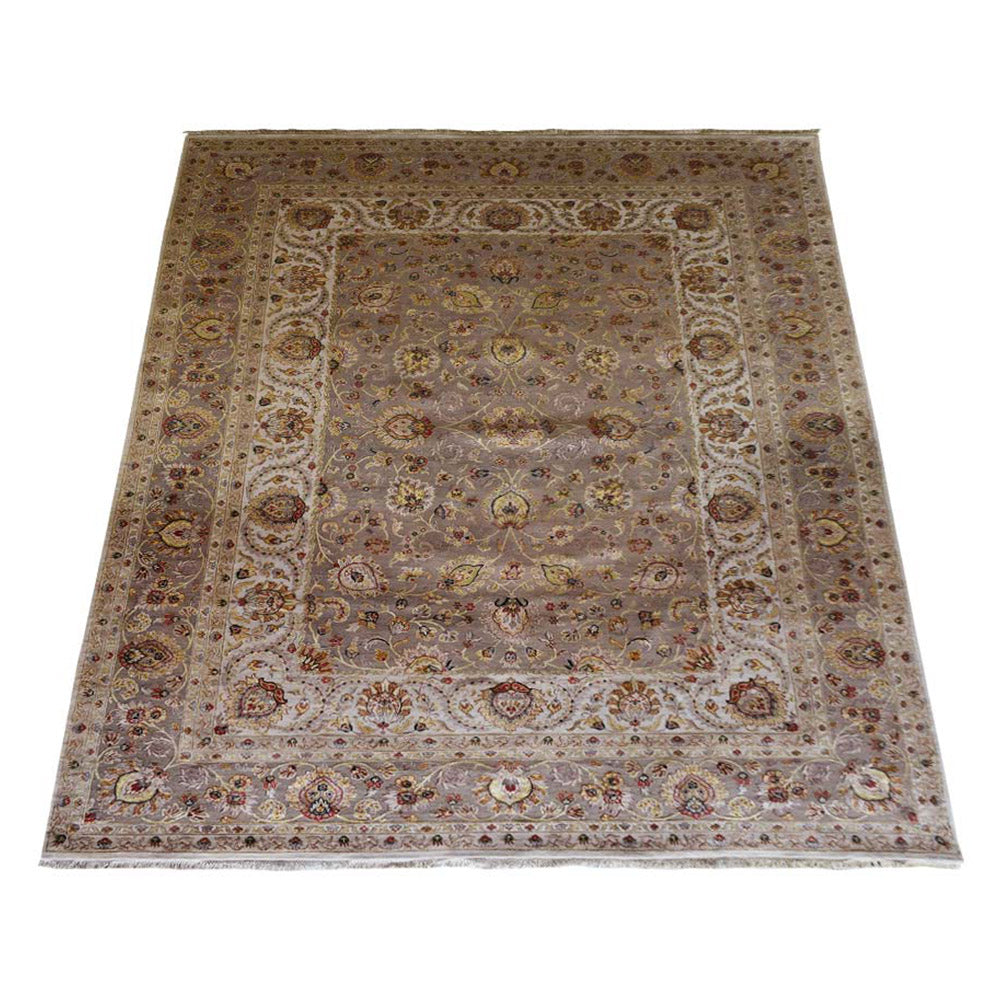 LuangPrabang Hand Knotted Persian Silk And Wool Area Rug