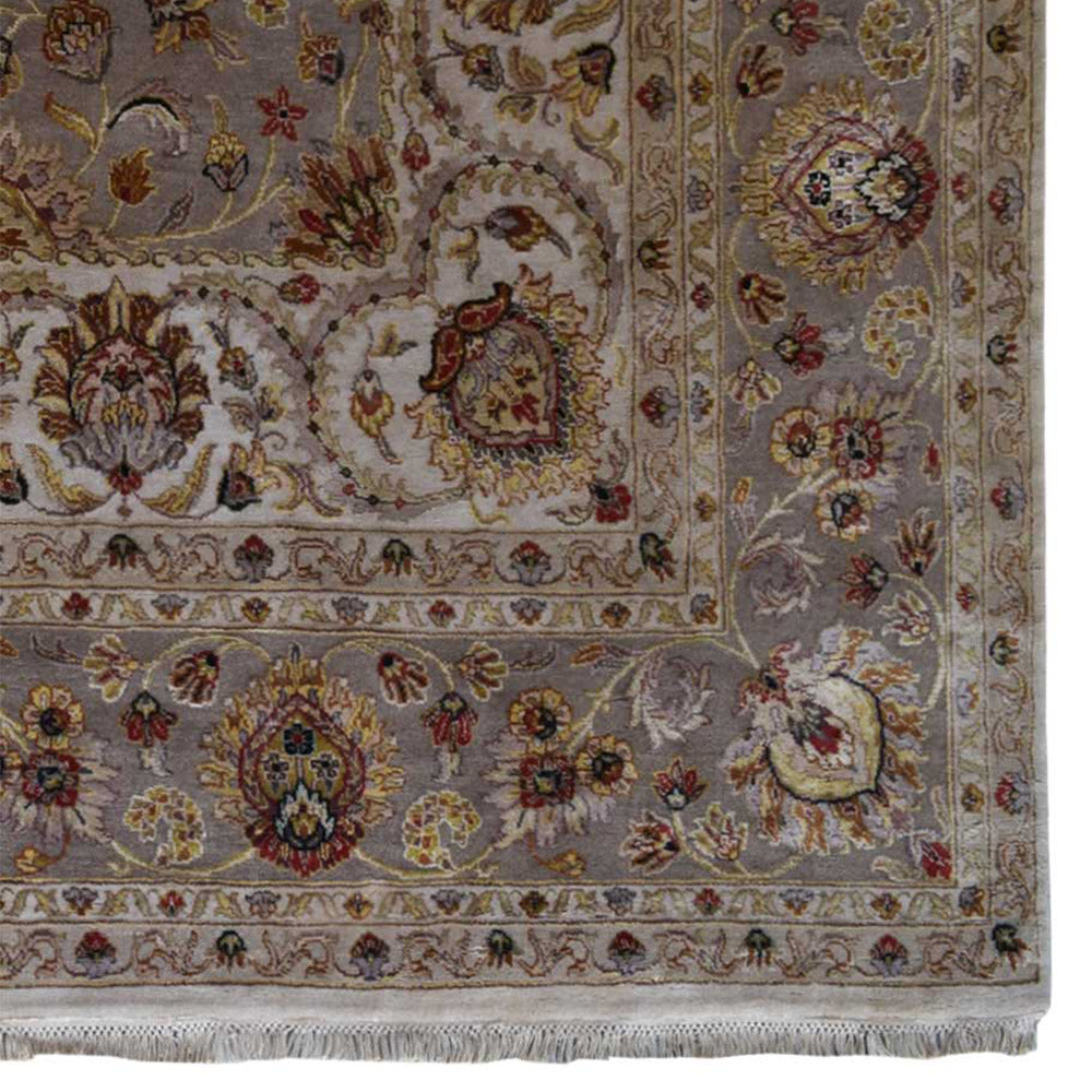 LuangPrabang Hand Knotted Persian Silk And Wool Area Rug