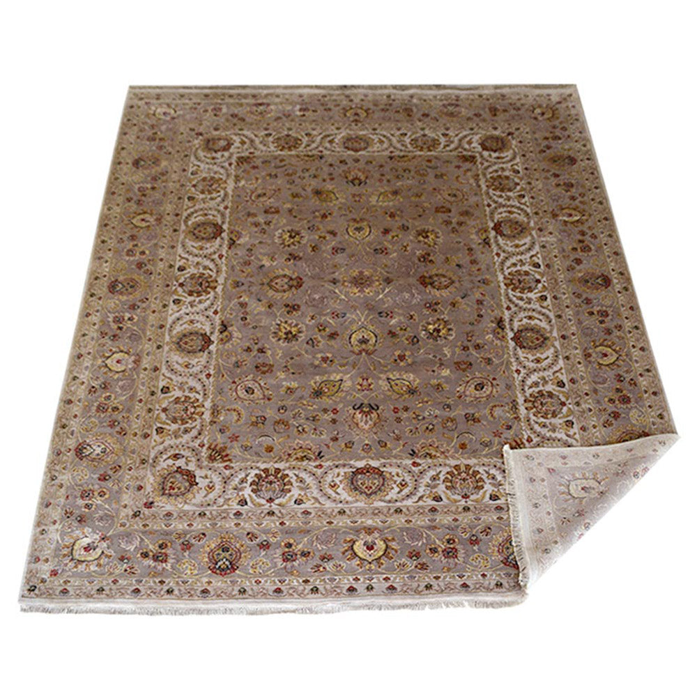 LuangPrabang Hand Knotted Persian Silk And Wool Area Rug