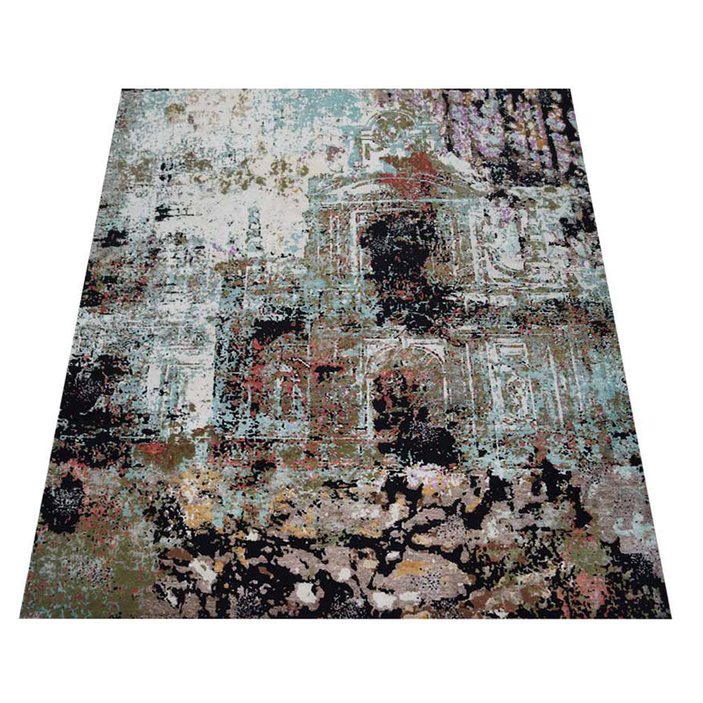 Juneau Hand Knotted Persian Wool And Viscose Area Rug