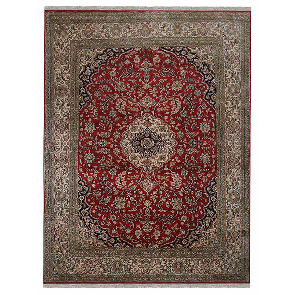 Uppsala Hand Knotted Persian Original Silk Area Rug