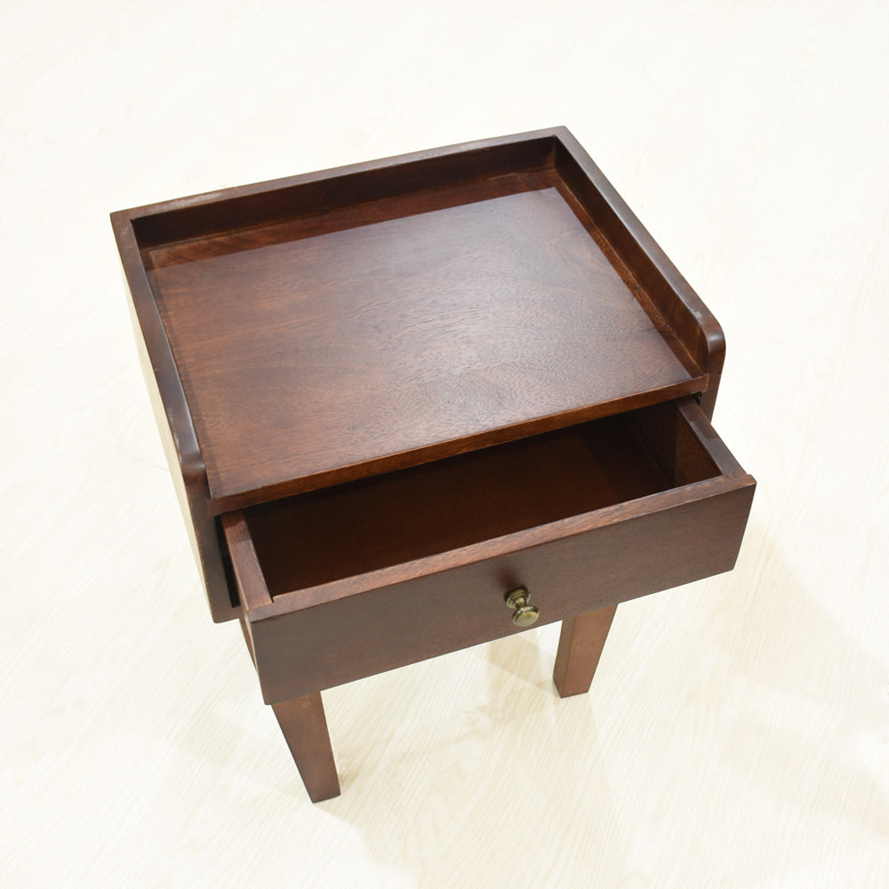 Aria - Drawer Solid Wood Side Table