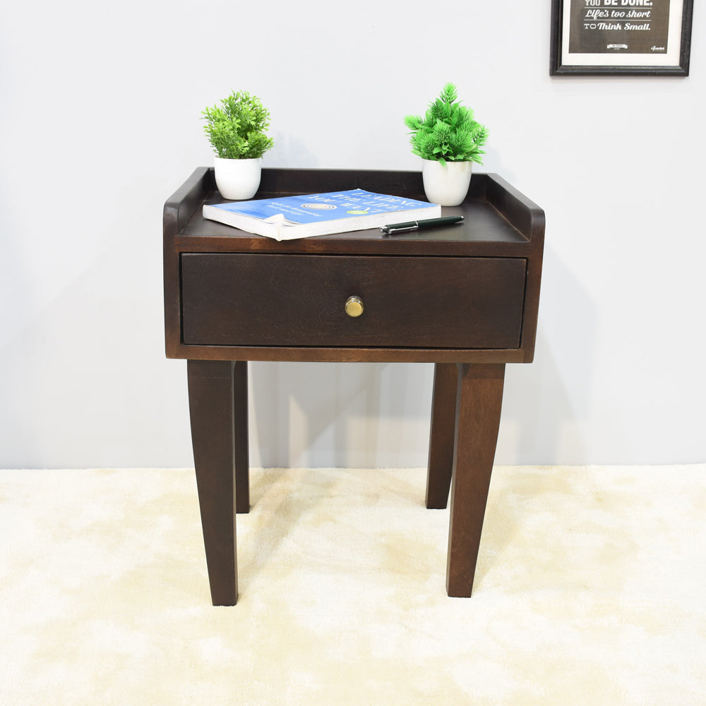 Aria - Drawer Solid Wood Side Table