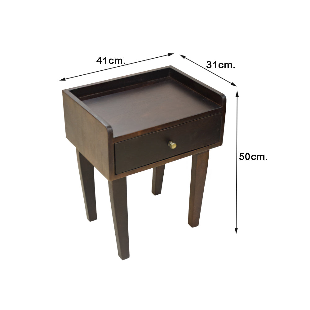 Aria - Drawer Solid Wood Side Table