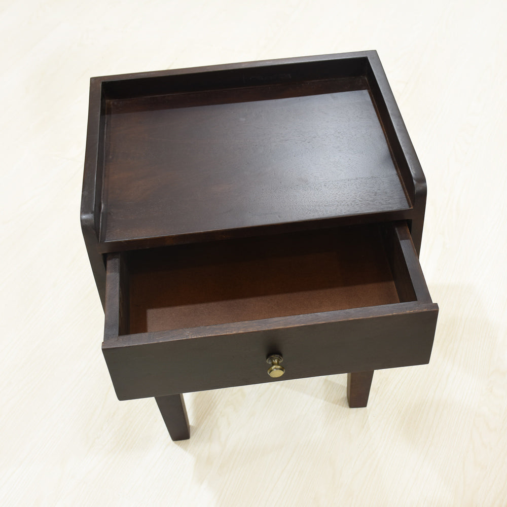 Aria - Drawer Solid Wood Side Table