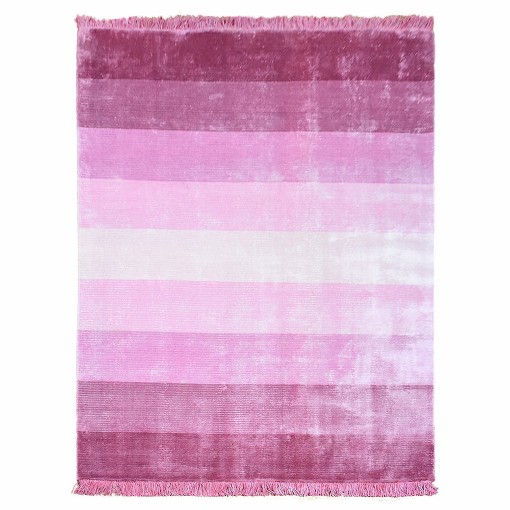 Pink Silk And Viscose Rug