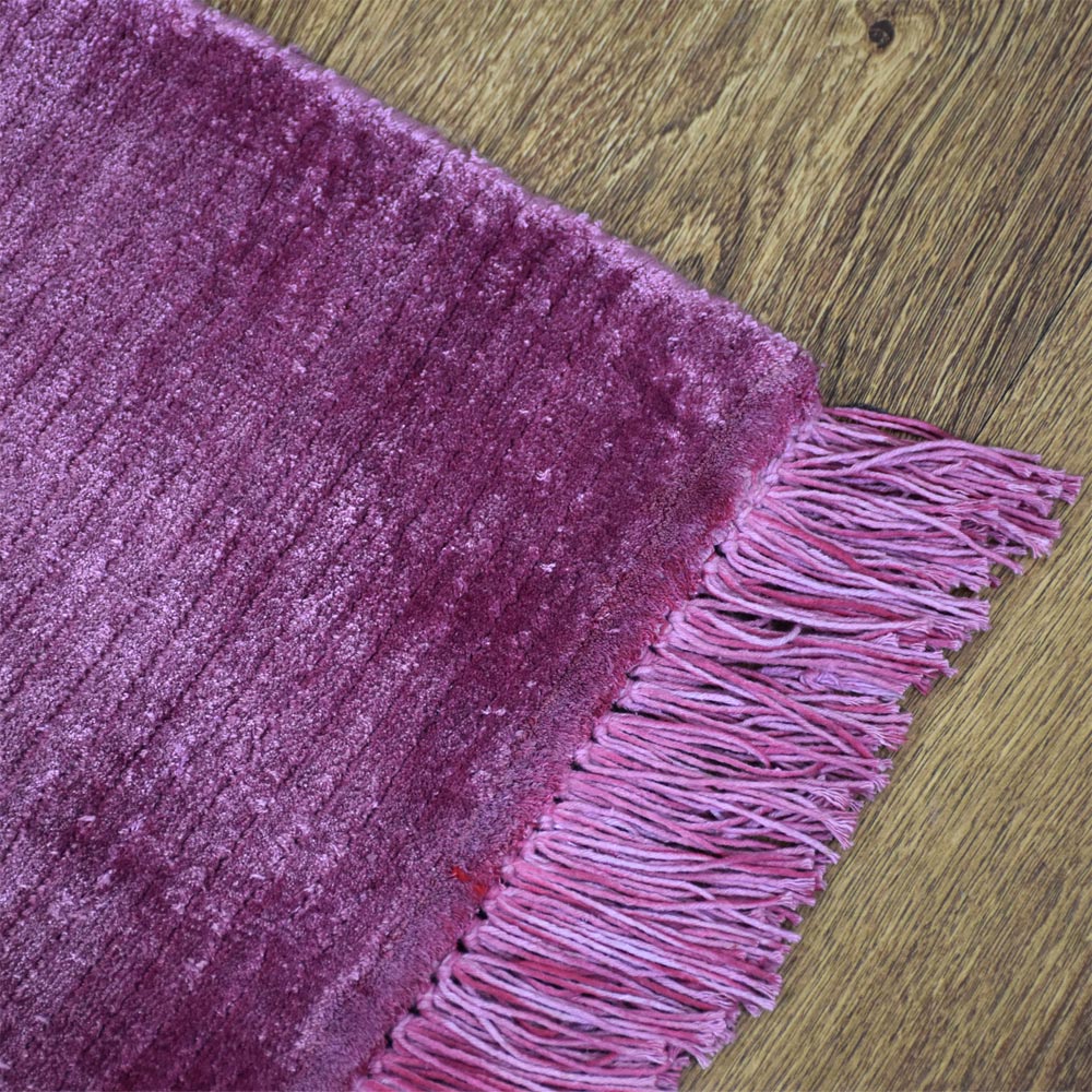 Pink Silk And Viscose Rug