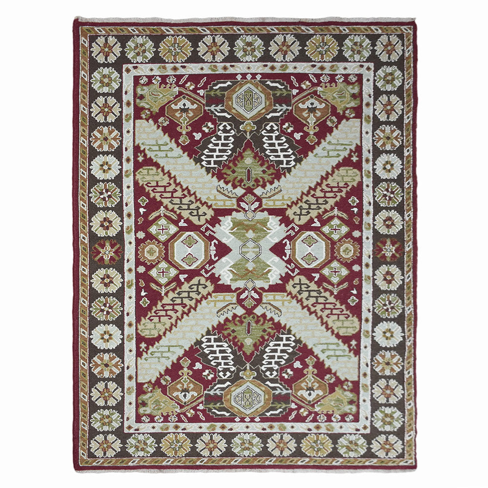 Chandrika Hand Knotted Sumak Wool Rug