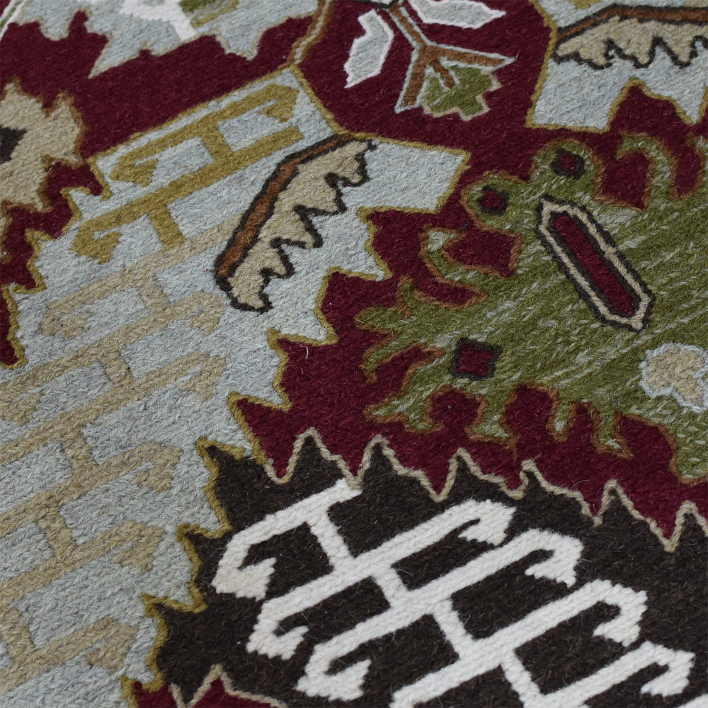 Chandrika Hand Knotted Sumak Wool Rug