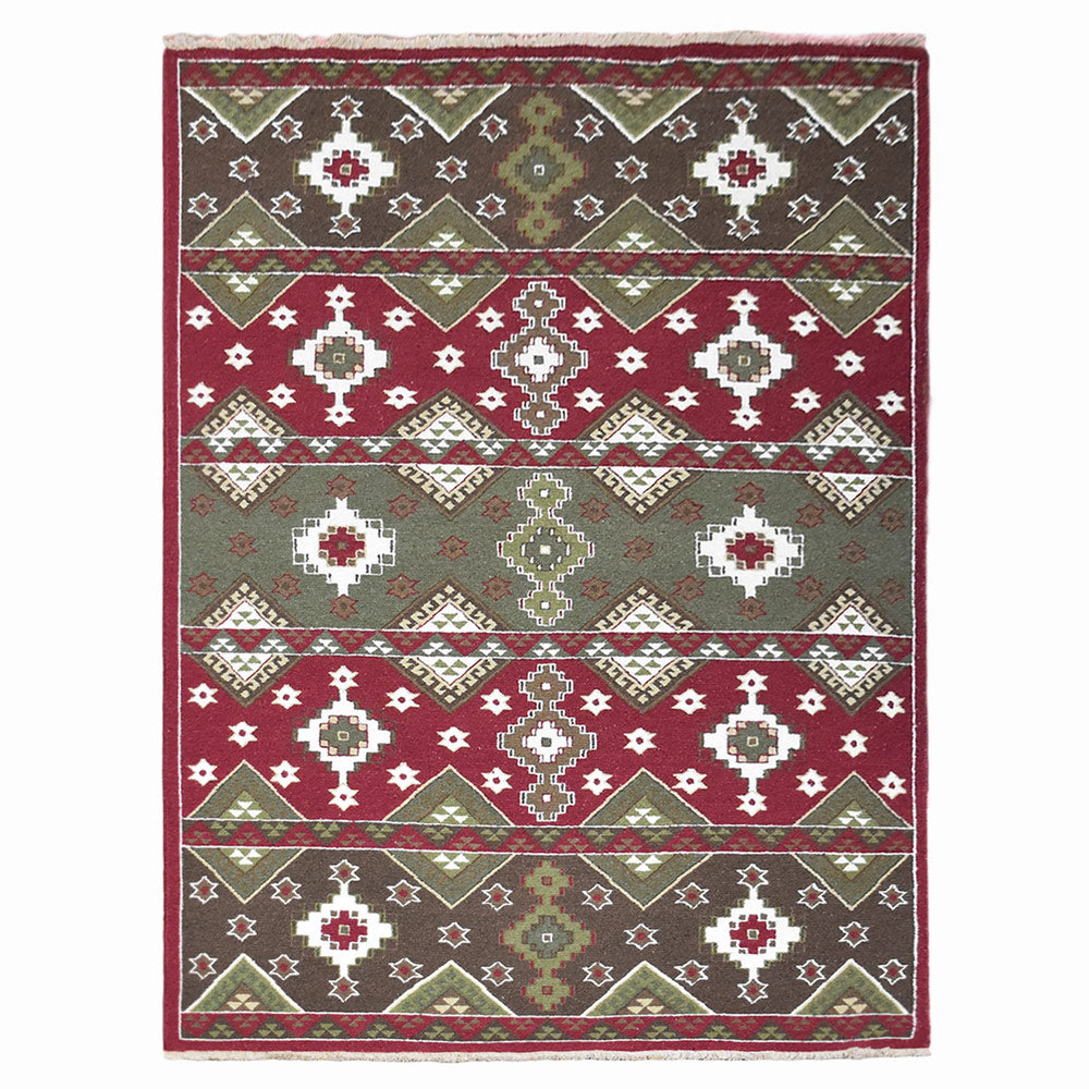 Aarohan Hand Knotted Sumak Wool Rug