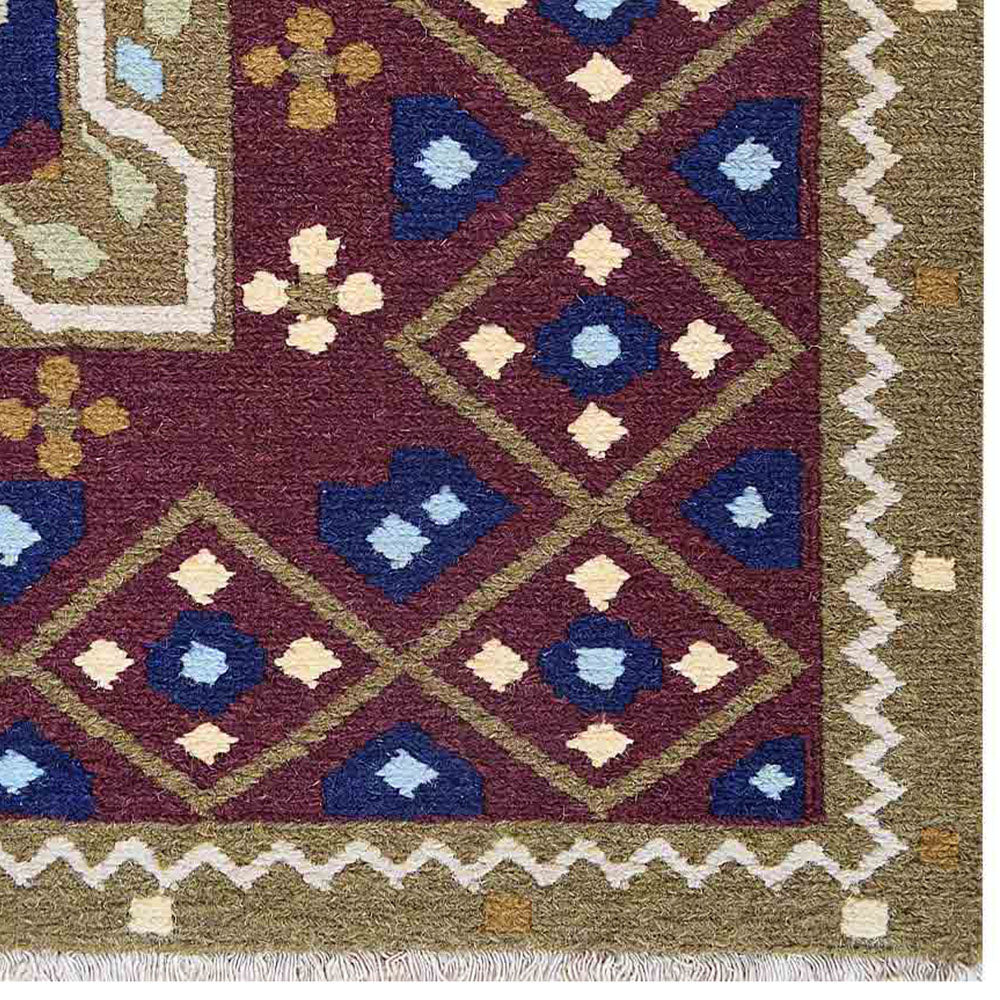 Jaipur Hand Knotted Sumak Wool Area Rug