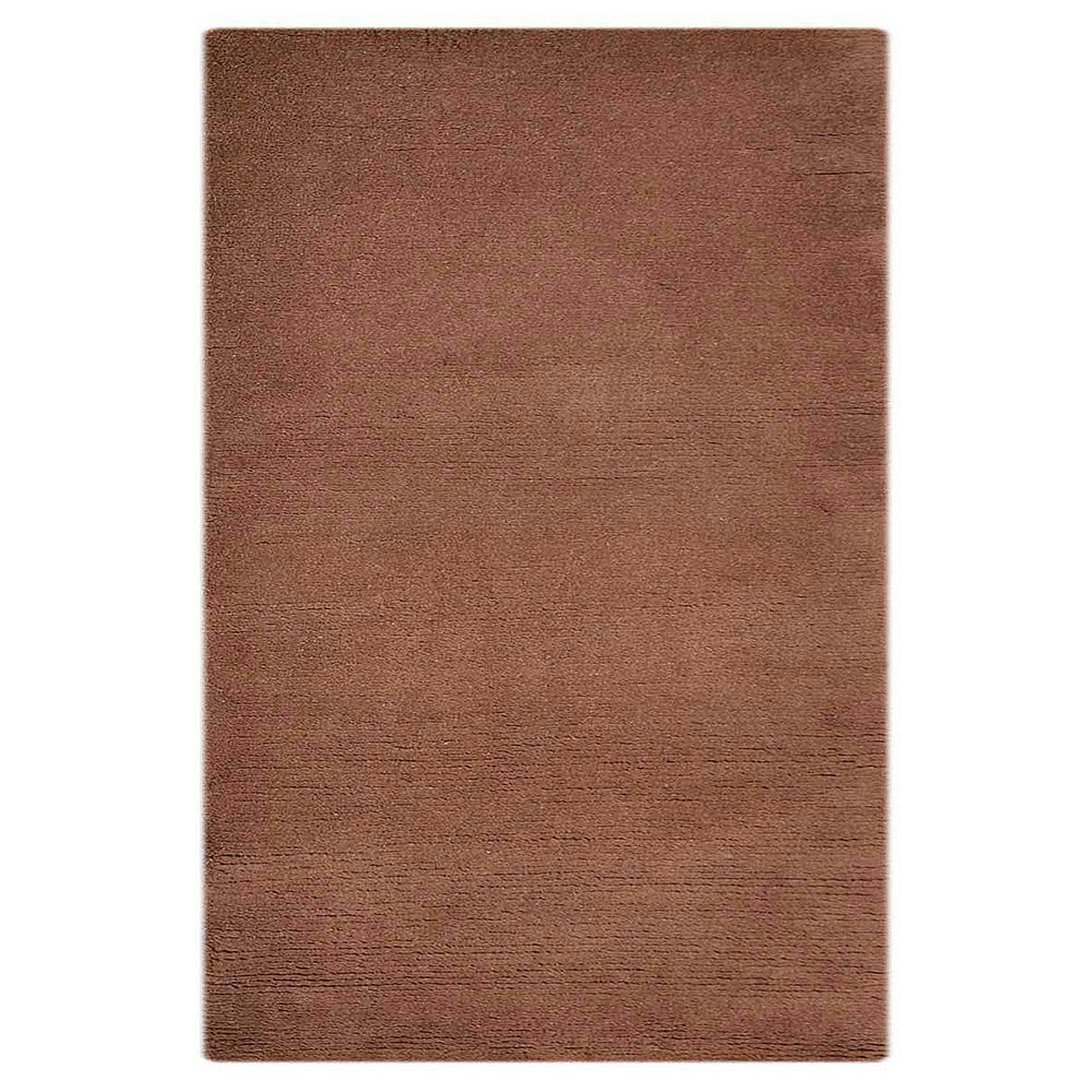 Brown Hand Knotted Tibbati Wool Rug