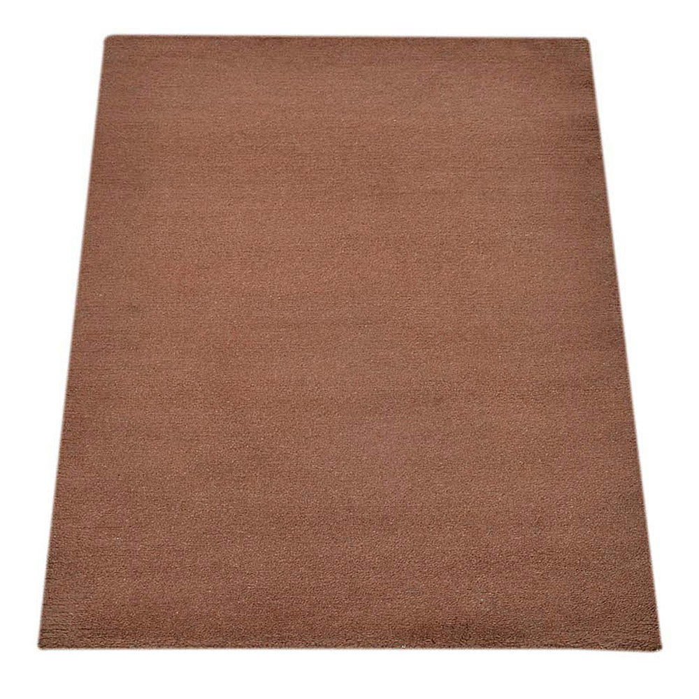 Brown Hand Knotted Tibbati Wool Rug