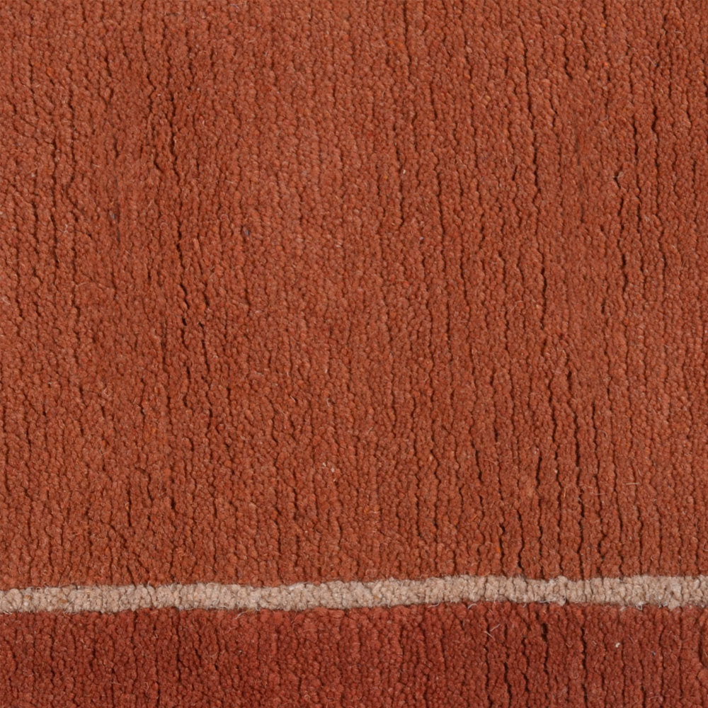 Nova Hand Knotted Tibbati Dark Orange Rug