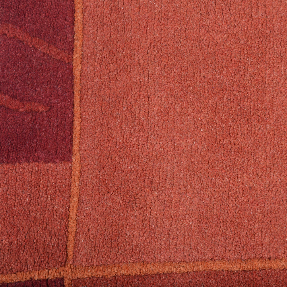 Nova Hand Knotted Tibbati Dark Orange Rug