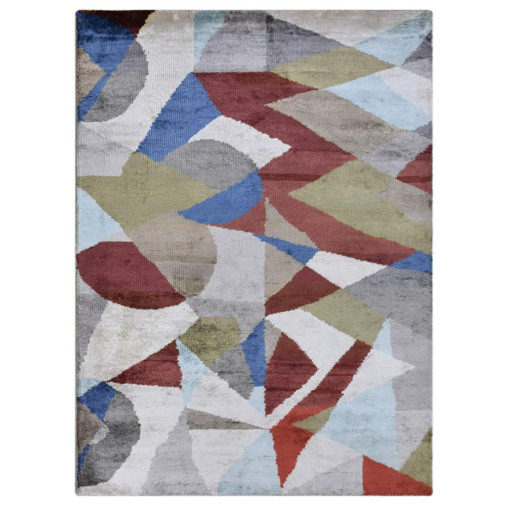 Udeep Hand Knotted Viscose Area Rug