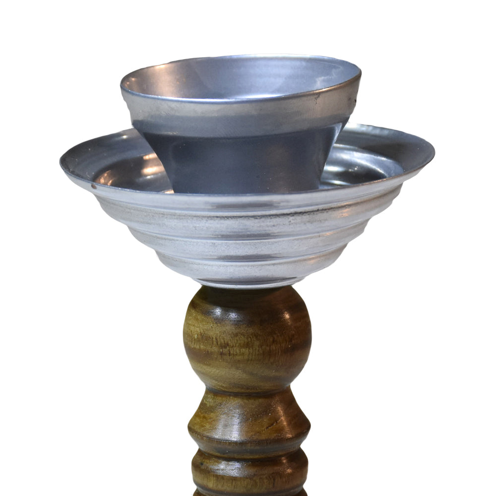 Column Silver Pillar Candle Holder