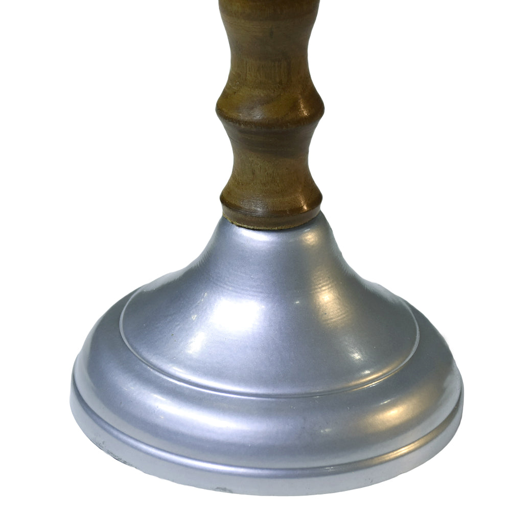 Column Silver Pillar Candle Holder