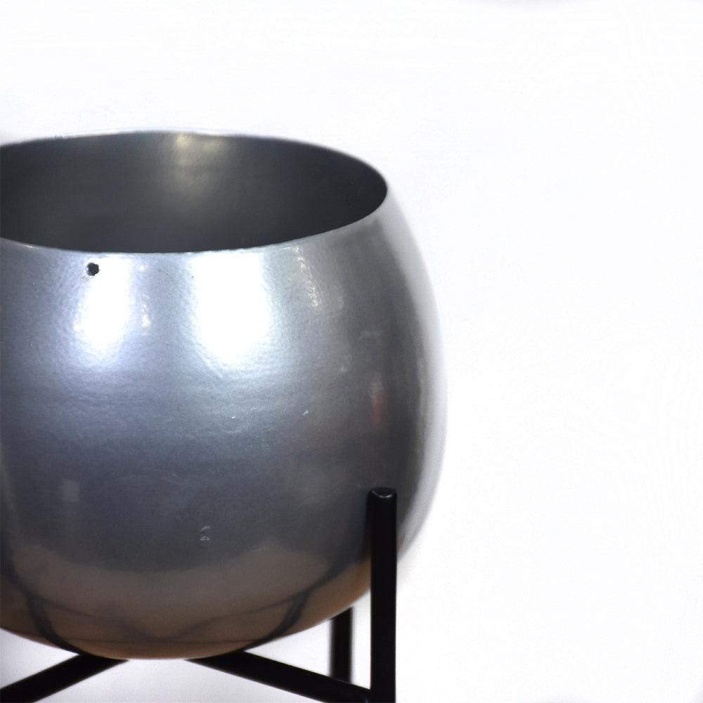 Urbane Silver Pot Planter