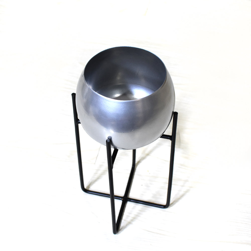 Urbane Silver Pot Planter