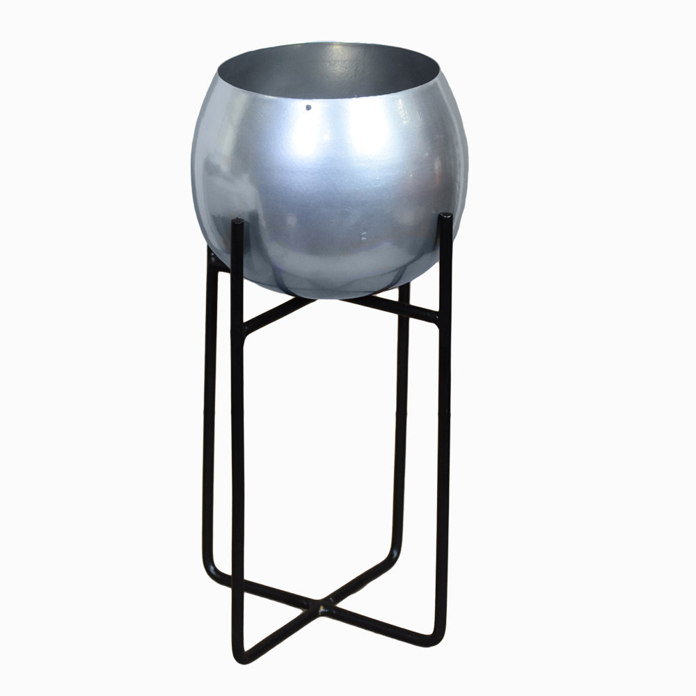 Urbane Silver Pot Planter