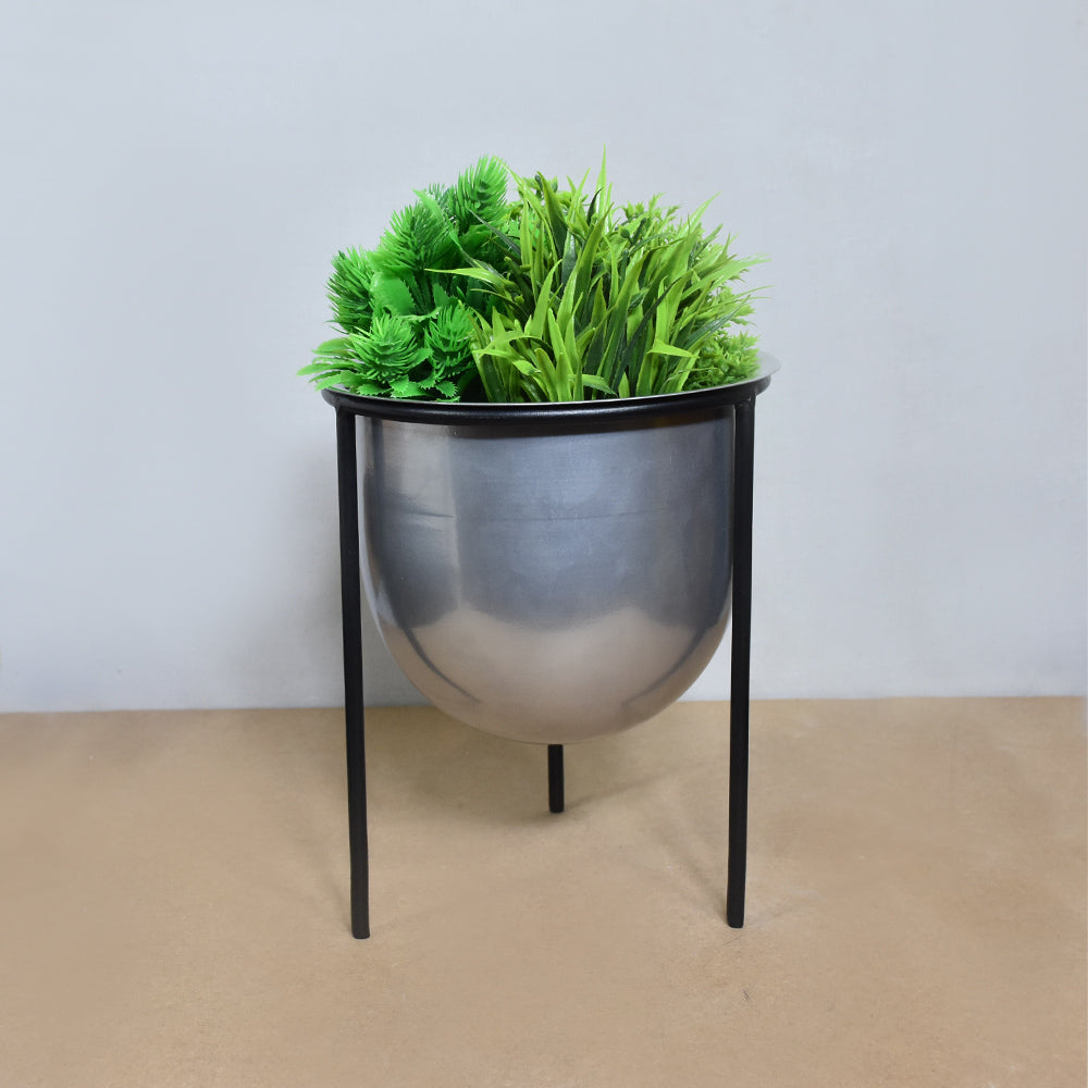 Tamsin Silver Pot Planter