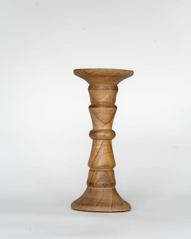 Turnwood Pillar Candle Holder