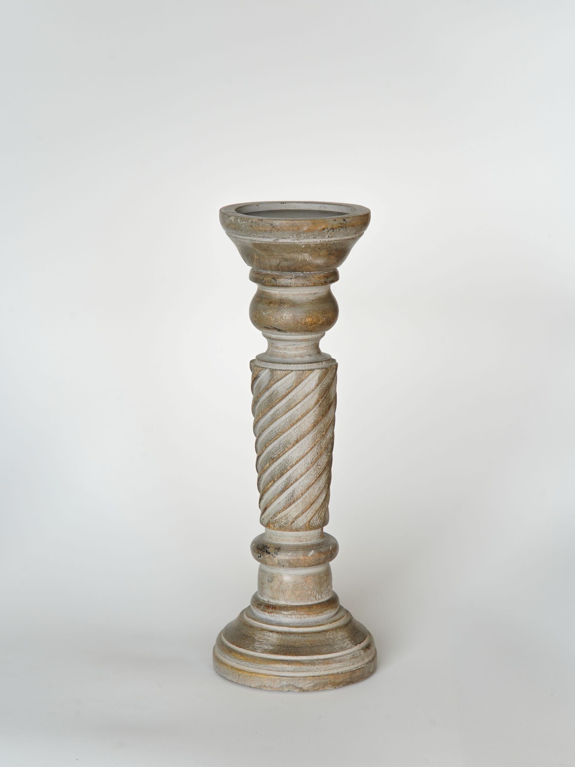 Helix Pillar Candle Holder - Antique Dusk