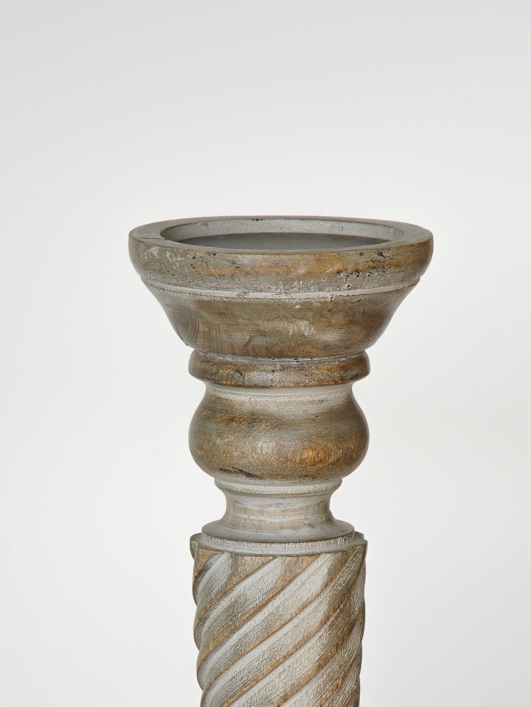 Helix Pillar Candle Holder - Antique Dusk