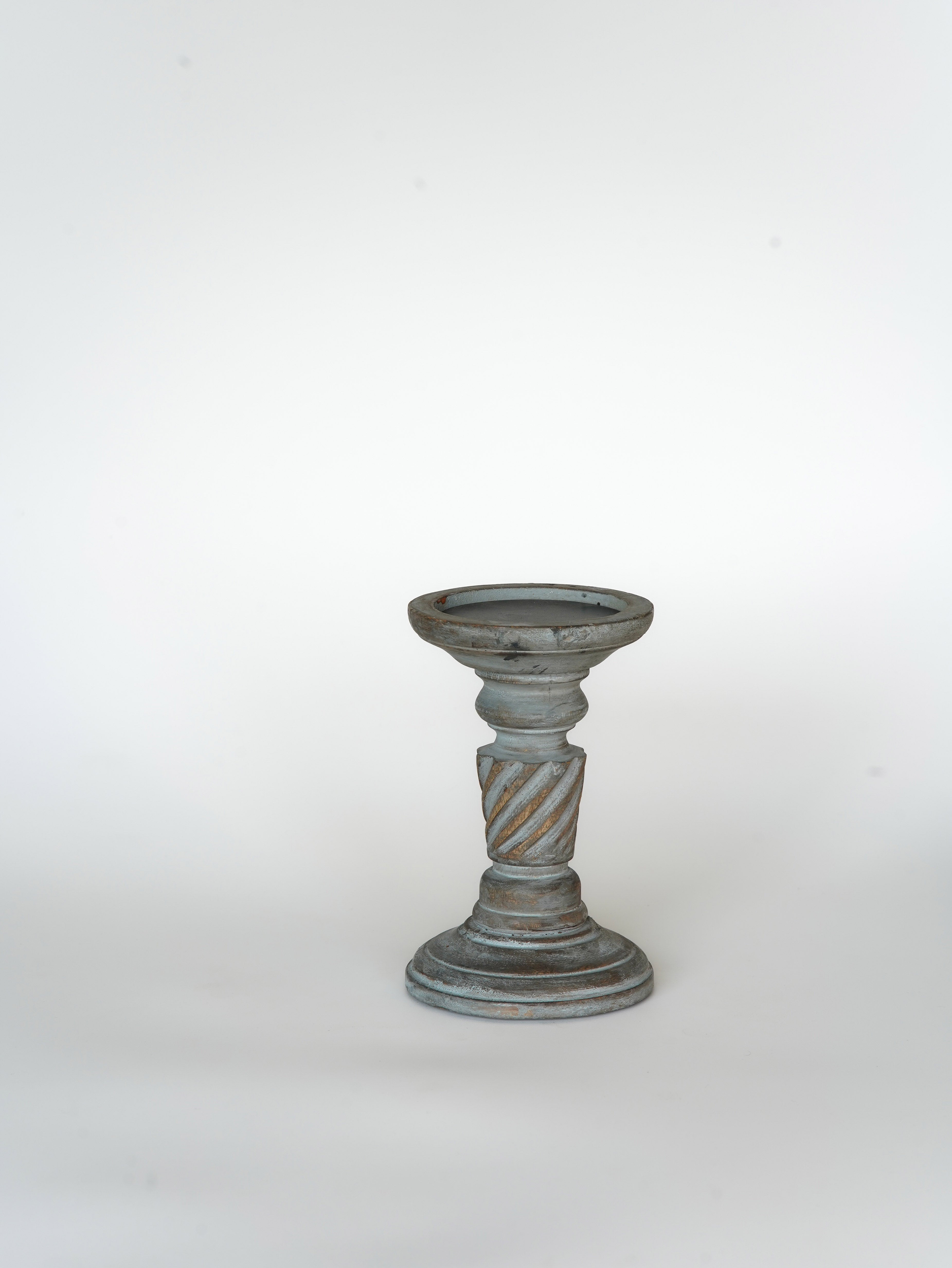 Helix Pillar Candle Holder - Antique Dusk