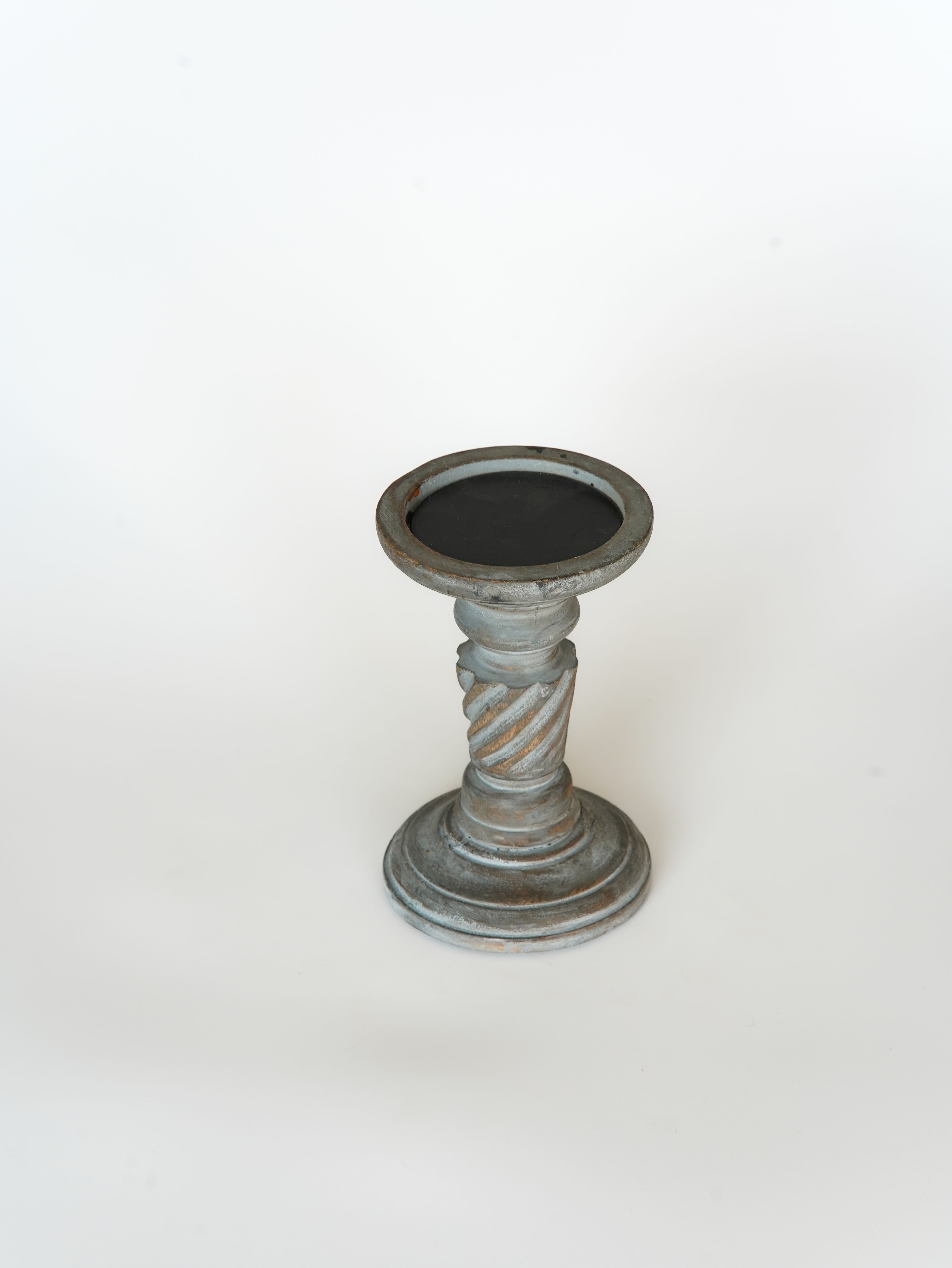 Helix Pillar Candle Holder - Antique Dusk