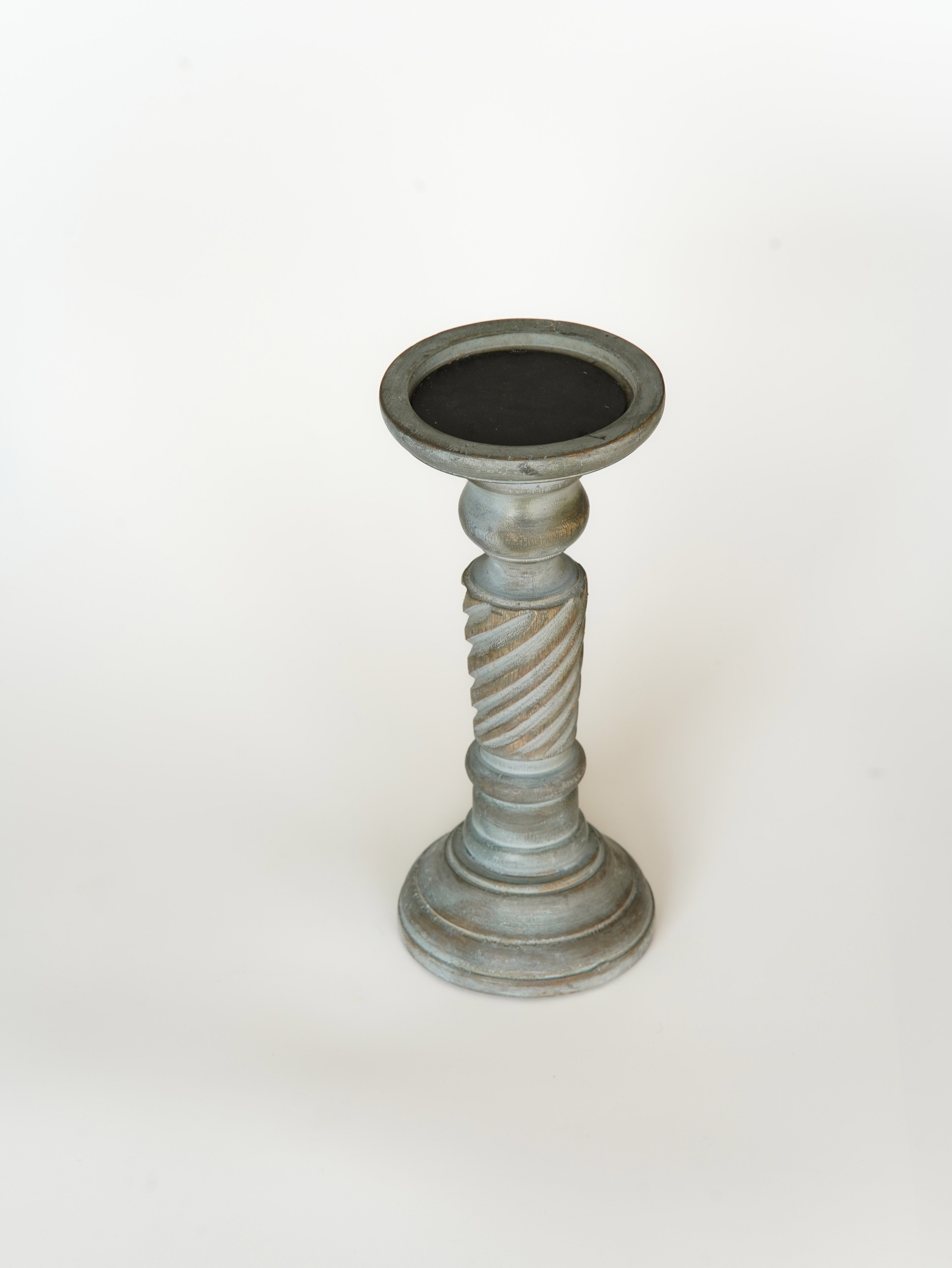 Helix Pillar Candle Holder - Antique Dusk