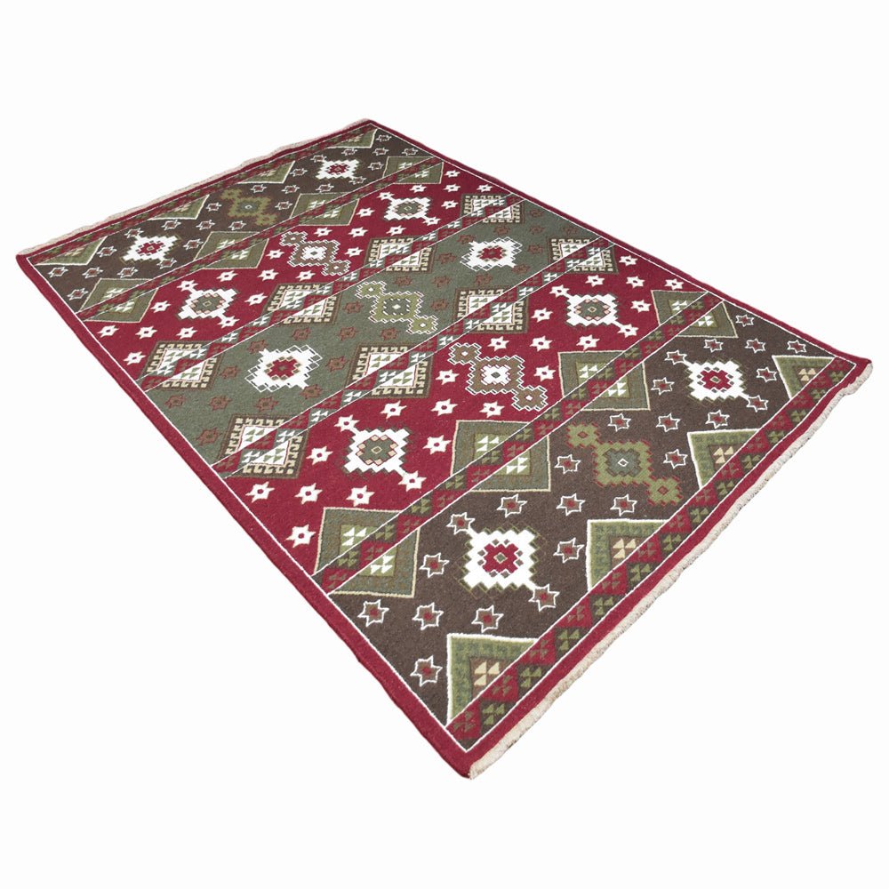 Aarohan Hand Knotted Sumak Wool Rug - BBH HOMES LLC