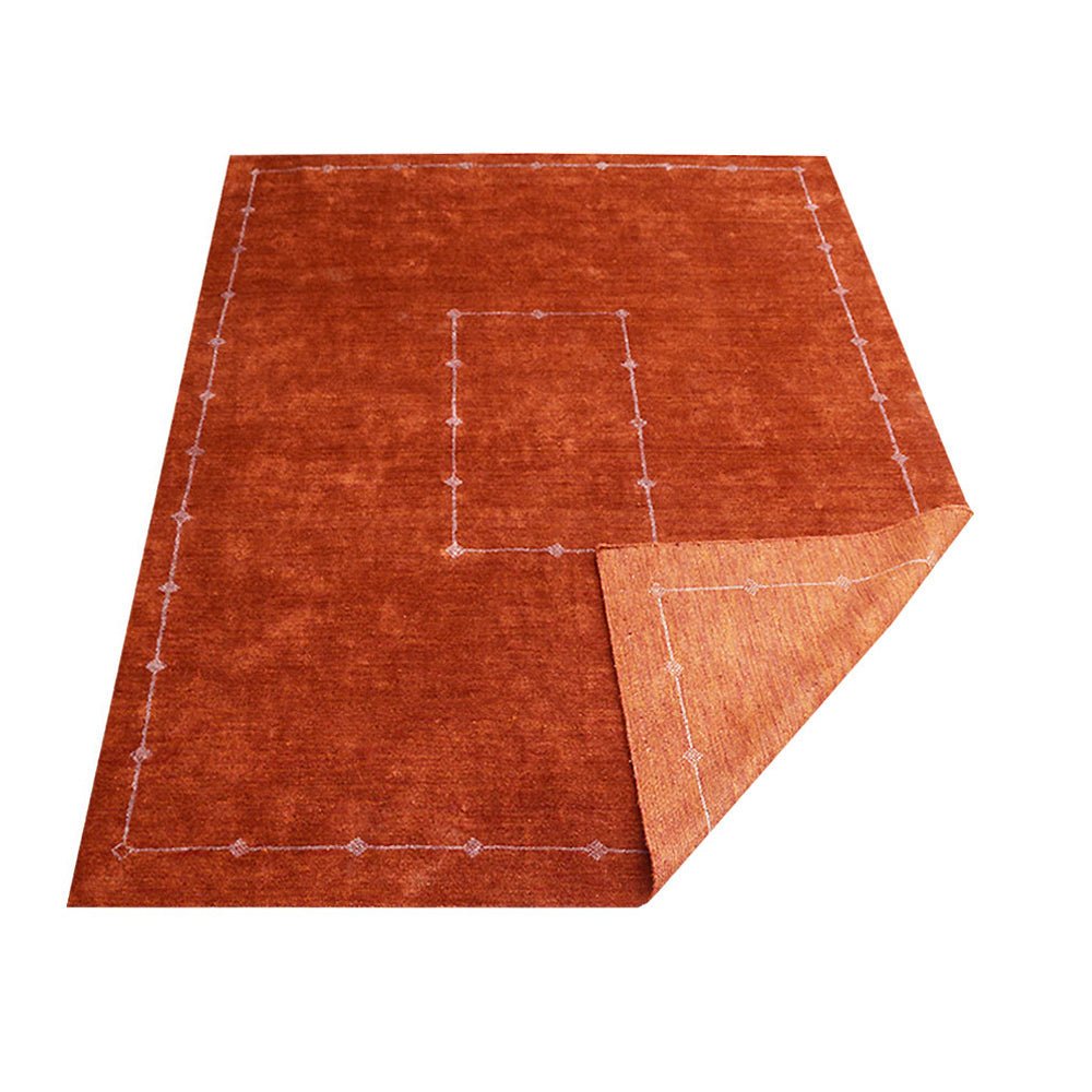 Amber Frame Hand Knotted Silk & Wool Area Rug - BBH HOMES LLC