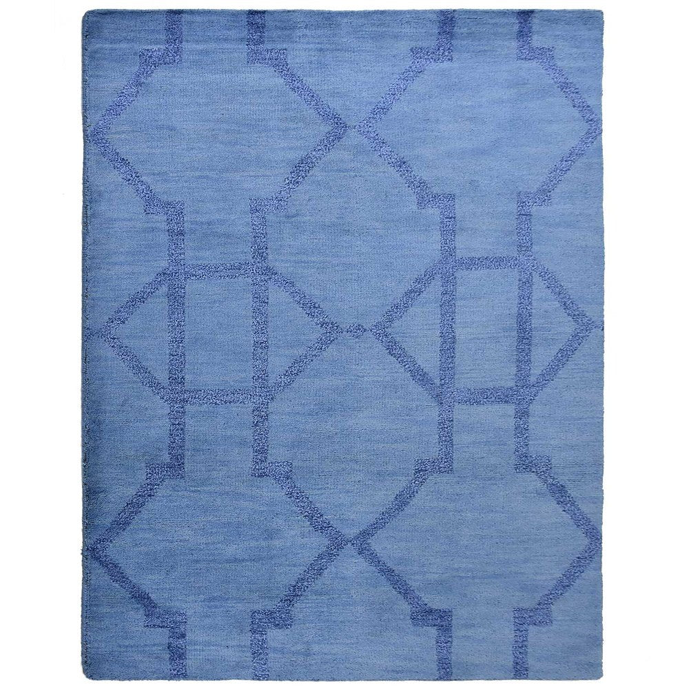 Avanti Hand Knotted Wool Light Blue Area Rug - BBH HOMES LLC