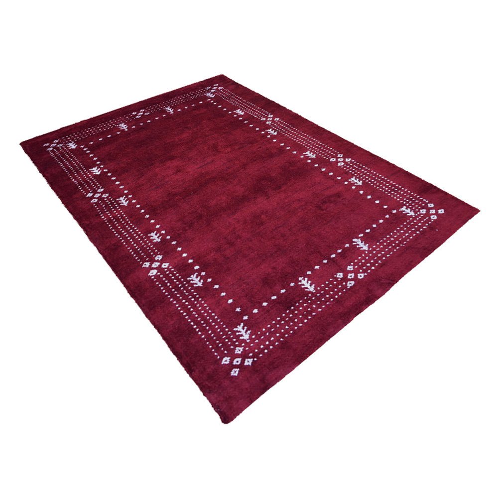 Bria Hand Knotted Silk & Wool Red Area Rug - BBH HOMES LLC