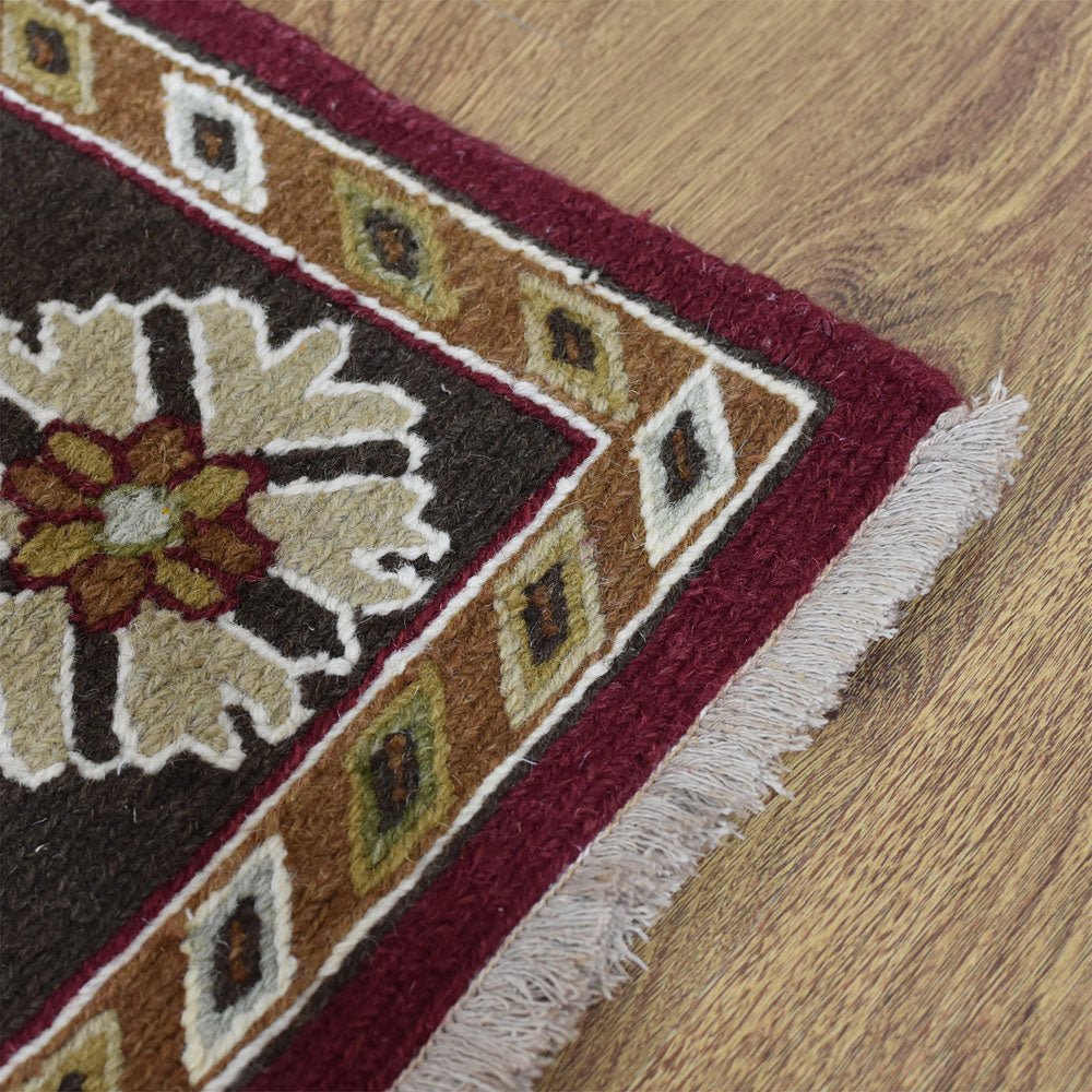 Chandrika Hand Knotted Sumak Wool Rug - BBH HOMES LLC