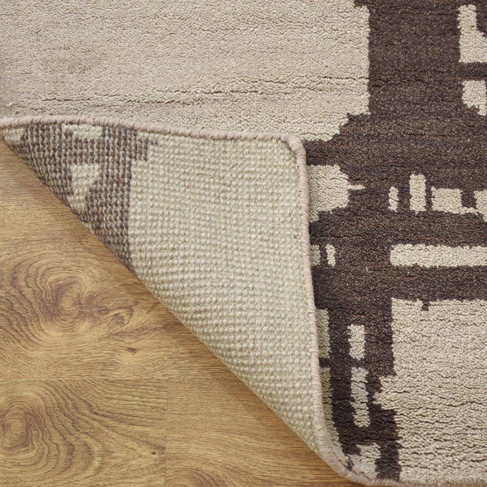 Ian Hand Knotted Wool Beige Area Rug - BBH HOMES LLC